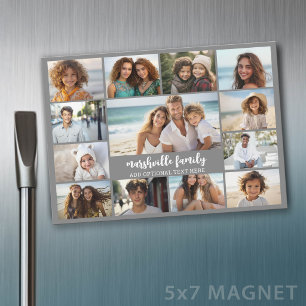Invitación Magnética 13 Colage de Fotos con Texto Opcional -- Familia -
