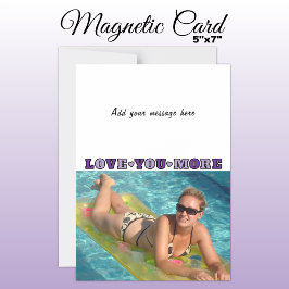 Invitación Magnética 1 photo add text love you purple magnetic card