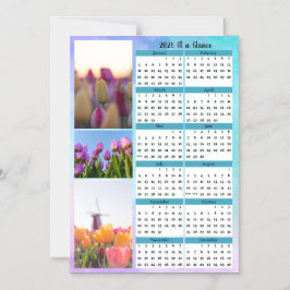 Invitación Magnética 3 Calendario de Tulipán de un Vistazo