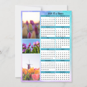 Invitación Magnética 3 Calendario de Tulipán de un Vistazo