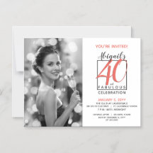 40 y fabulosa (cualquier cumpleaños) celebración �