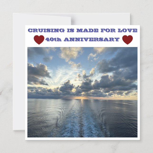 Invitación Magnética 40th ANNIVERSARY CRUISE DOOR MAGNET (Anverso)