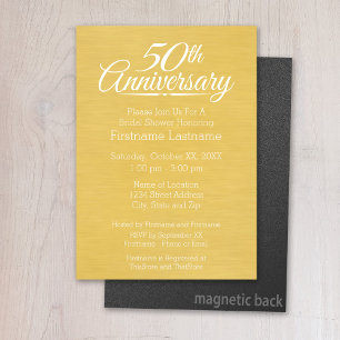 Invitación Magnética 50.º aniversario Boda de oro personalizado