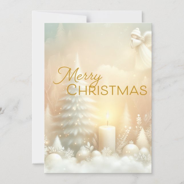 Invitación Magnética A Christmas Angel Fantasy Snowy Landscape (Anverso)