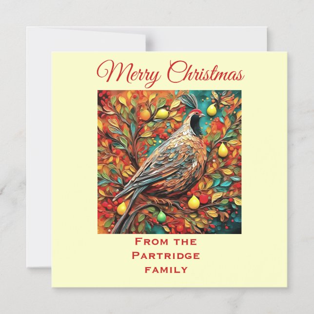 Invitación Magnética A Partridge In A Pear Tree (Anverso)