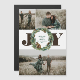 Invitación Magnética Acorn Wreath Navidades Holiday