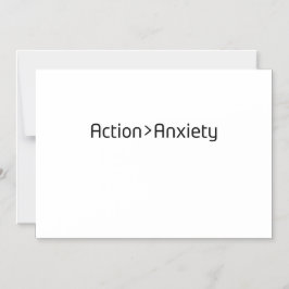 Invitación Magnética Action Over Anxiety Minimalist Magnetic Card