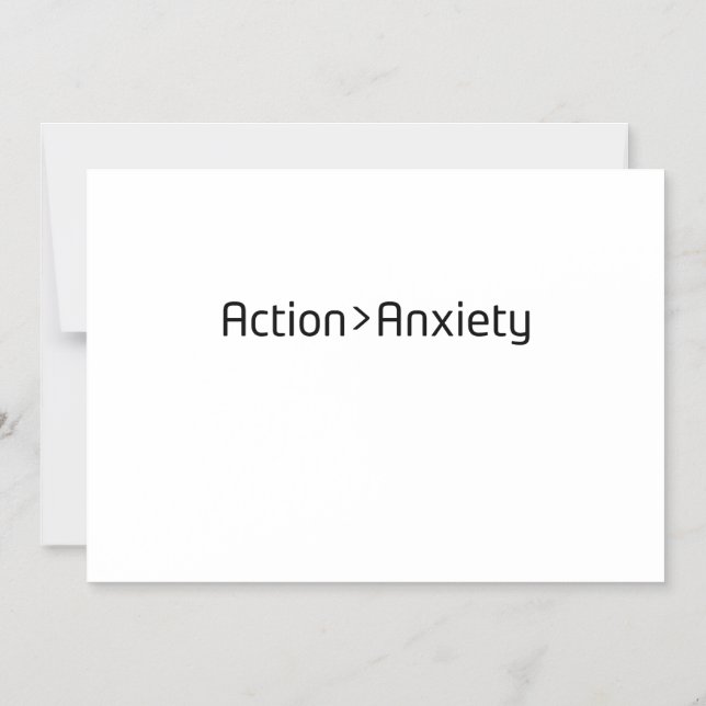 Invitación Magnética Action Over Anxiety Minimalist Magnetic Card (Anverso)