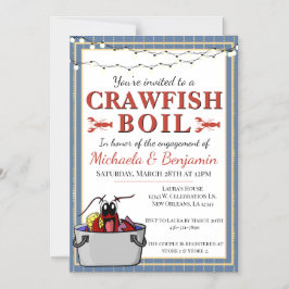 Invitación Magnética Actividad especial de Crawfish Boil Engaño Blue Go