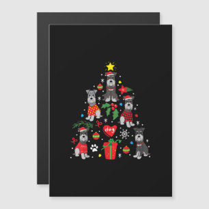 Invitación Magnética Adorno de árbol de Navidad de Schnauzer Perro dive