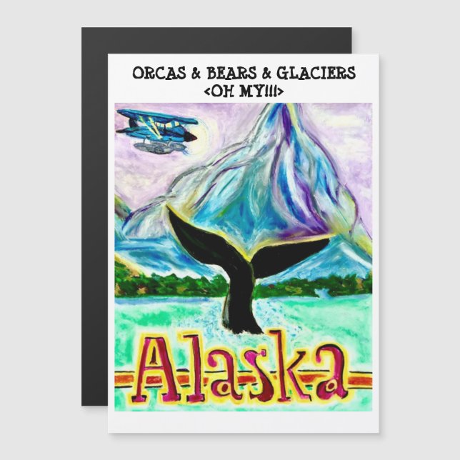 Invitación Magnética Alaska Cruise Door Magnet (Anverso/Reverso)