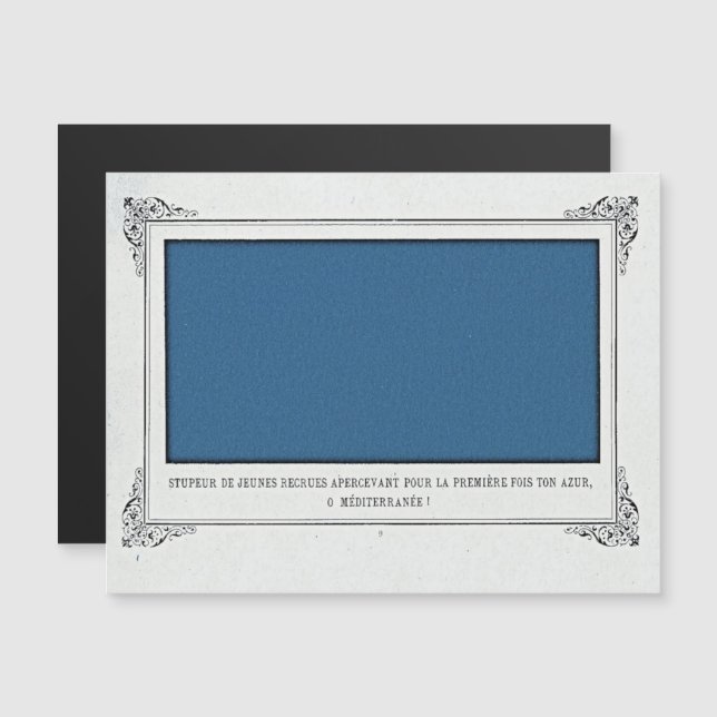 Invitación Magnética Alphonse Allais, April Fools, Blue, Abstract Art (Anverso/Reverso)