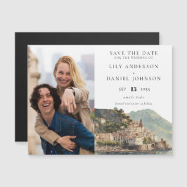 Invitación Magnética Amalfi Wedding Photo Save The Date