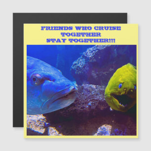 INVITACIÓN MAGNÉTICA AMIGOS QUE CRUZAN JUNTOS PUERTOS MAGNET