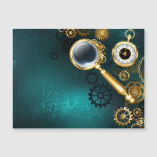 Invitación Magnética Ampliador en estilo Steampunk