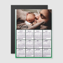 Invitación Magnética Añadir una foto a este calendario azul 2019