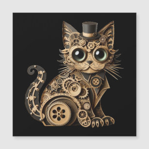 Invitación Magnética Animales de gato de vapor papel artesanal arte