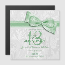 Aniversario de bodas de encaje número 13 con lazo 