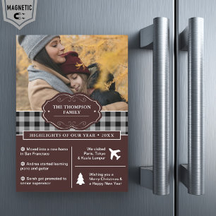 Invitación Magnética Año negro de búfalo en foto de Navidades de reseña