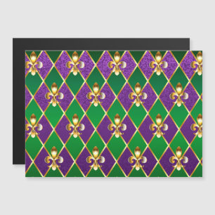 Invitación Magnética Antecedentes de joyas Mardi Gras