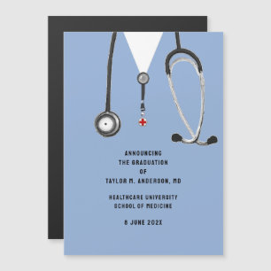 Invitación Magnética Anuncio de graduación de la facultad de medicina