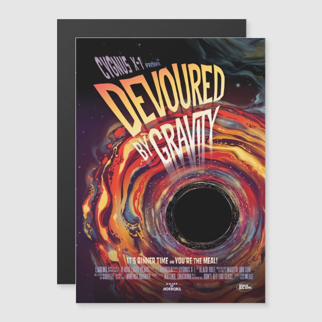 Invitación Magnética Anuncio de película de terror sobre ciencia ficció (Anverso/Reverso)