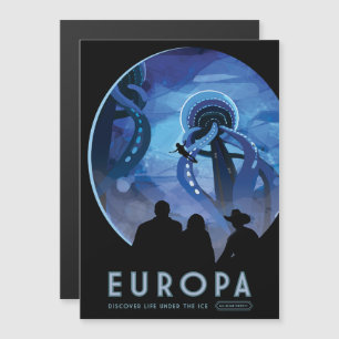 Invitación Magnética Anuncio de viajes de ciencia ficción, Moon Europa
