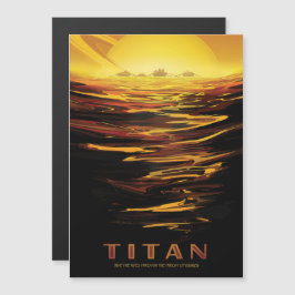 Invitación Magnética Anuncio de viajes de Ciencia Ficción, Moon Titan