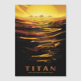 Invitación Magnética Anuncio de viajes de Ciencia Ficción, Moon Titan