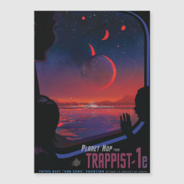 Invitación Magnética Anuncio de viajes de Sci-Fi, Planet Trapist-1e