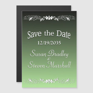 Invitación Magnética Apple Green Save the Date