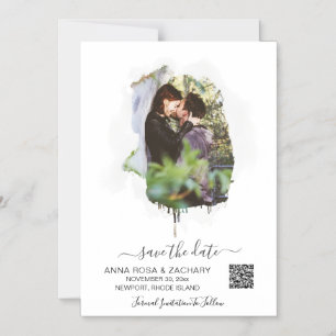 Invitación Magnética *~* AR6 BODA GUARDAR EL código QR DE LA FECHA - Si