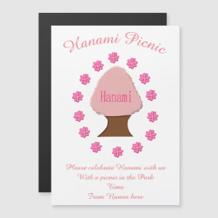 Invitación Magnética Árbol de cerezo japonés hanami personalizado