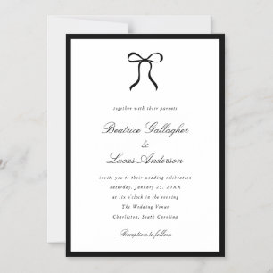 Invitación Magnética Arco Simple Boda Clásica