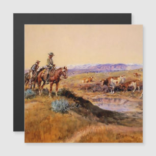 Invitación Magnética Arte occidental “Trabajado” de Charles M Russell