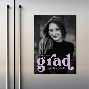 Invitación Magnética Audaz Graduación de la fotografía de la tipografía