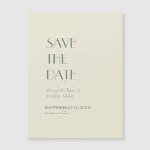 Invitación Magnética Autumn Boho Deco   Cream Save the Date Magnet