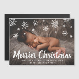 Invitación Magnética Aviso de nacimiento de festividades fotográficas d