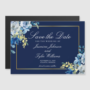 Invitación Magnética Azul Marino