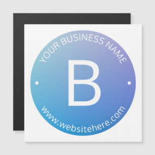 Invitación Magnética Azul y púrpura Desvanecimiento Ombre con texto edi