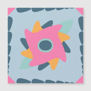 Invitación Magnética Azulejo decorativo colorido