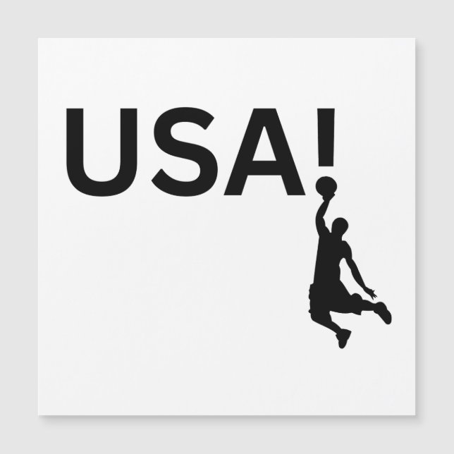 Invitación Magnética Baloncestista de Estados Unidos (Anverso)