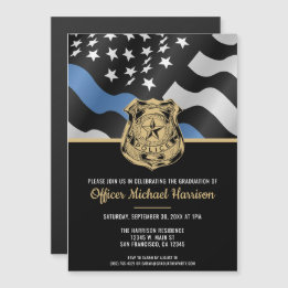 Invitación Magnética Bandera de aplicación de la ley de graduación de l