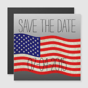 Invitación Magnética Bandera de los Estados Unidos de América - gruñido