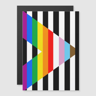 Invitación Magnética Bandera de orgullo aliada al progreso LGBTQ