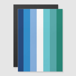 Invitación Magnética Bandera de Orgullo Gay Masculino (Azul)