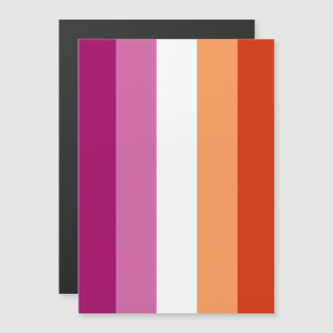 Invitación Magnética Bandera de Orgullo Lesbiana (5 Franjas)