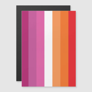 Invitación Magnética Bandera de Orgullo Lesbiana (Atardecer)