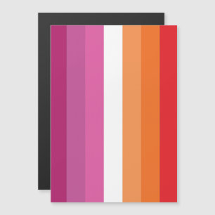 Invitación Magnética Bandera de Orgullo Lesbiano