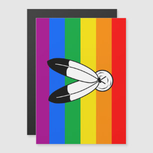 Invitación Magnética Bandera de orgullo LGBTQ+ de dos espíritus